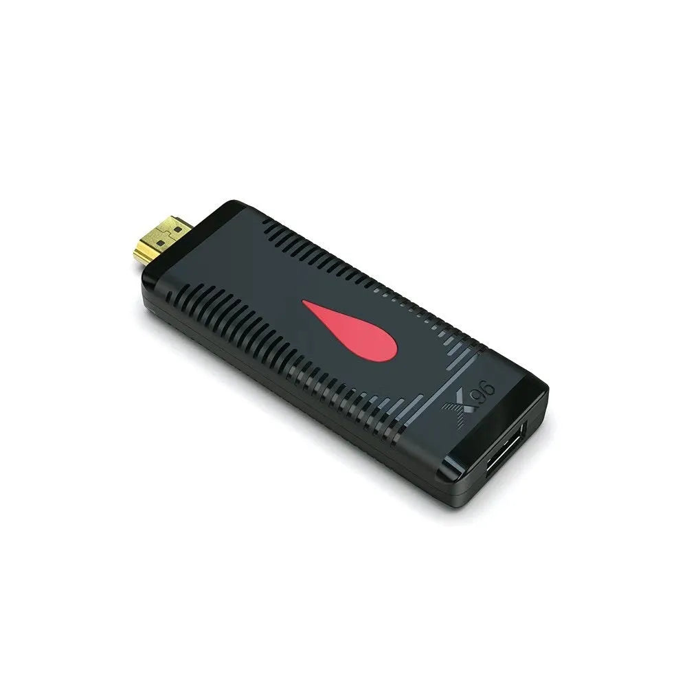 Smart network TV set-top box mini PC dongle with infrared remote and power adapters