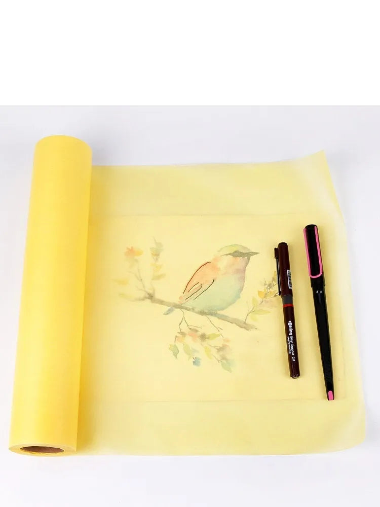 Aikale Sketch Scroll paper roll in white or yellow colour for drawing, rubbing and copying applications