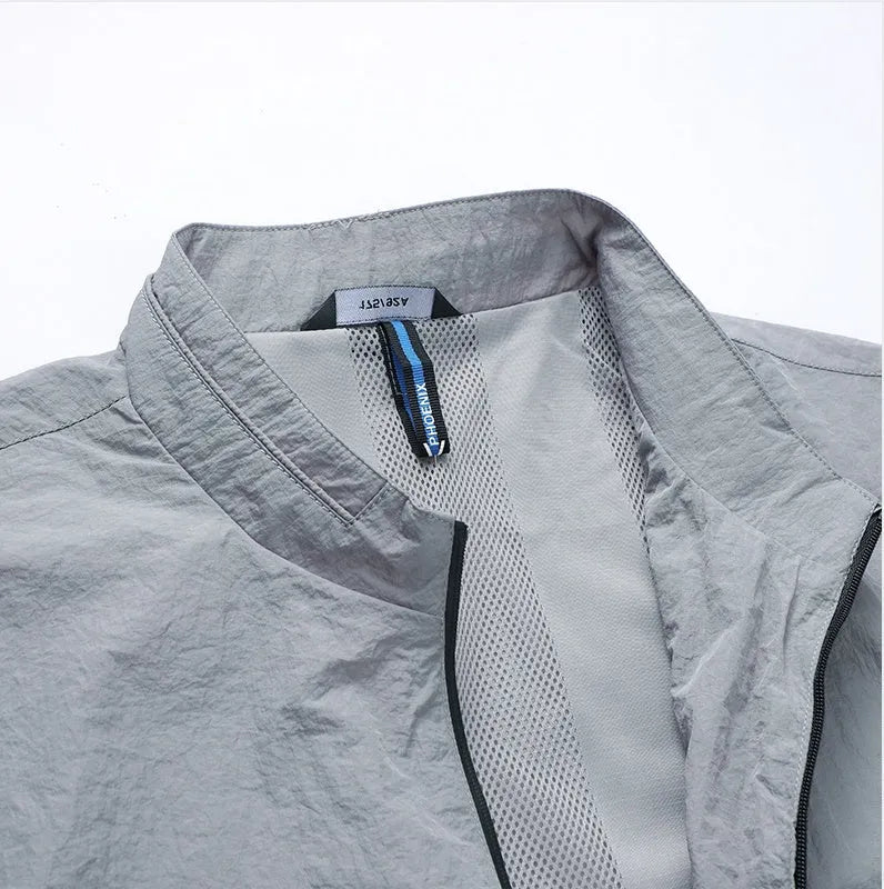 Kentino men's blue summer polyester shirt with fashion city styling on mannequin
