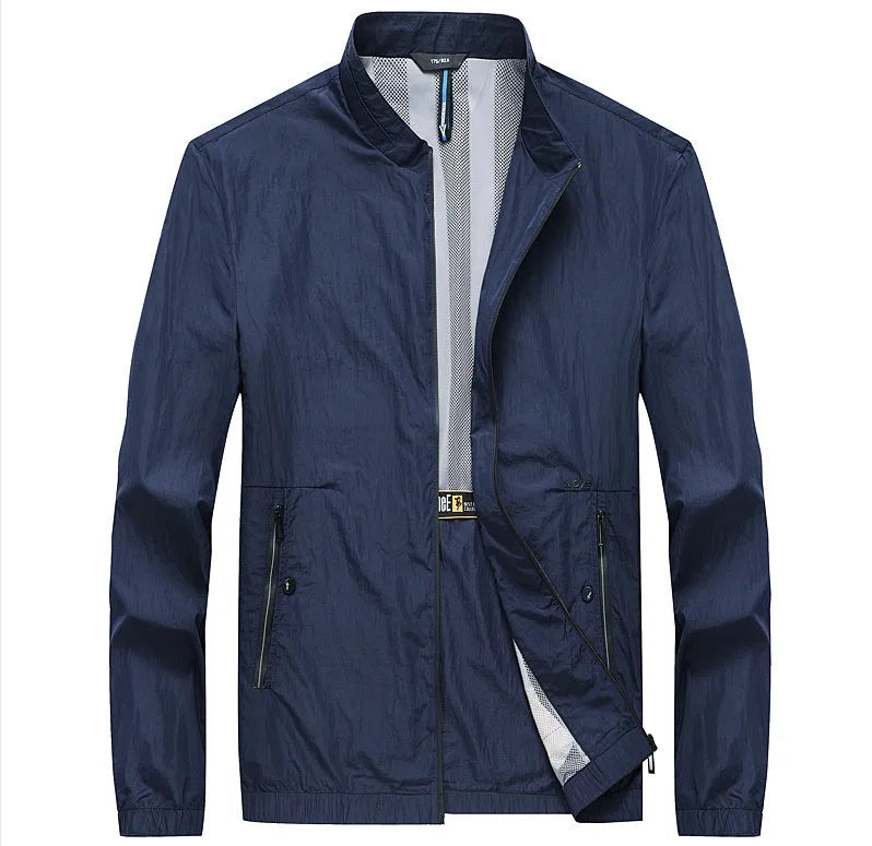 Kentino men's blue summer polyester shirt with fashion city styling on mannequin