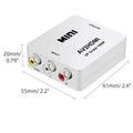 AV to HDMI converter with cable in black or white colour options