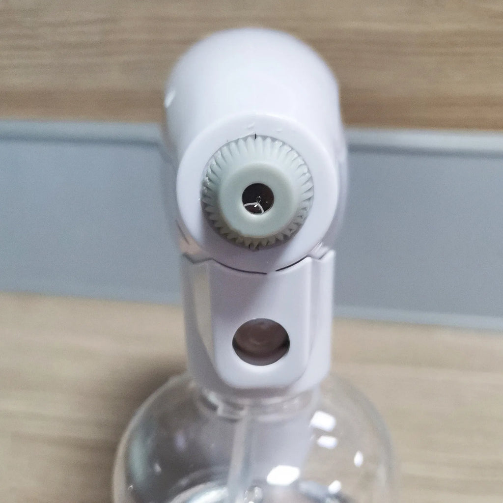 White handheld wireless electric spray disinfection gun with USB-C charging port