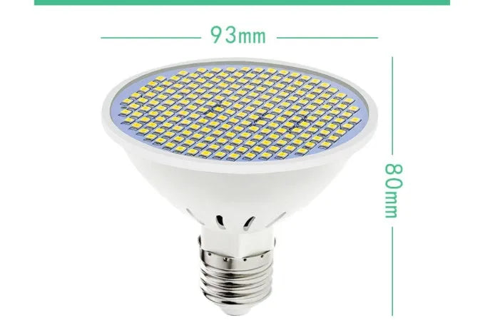 E27 screw base LED light bulb with white PC lamp cup, shown in warm white and cool white colour options.