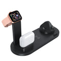 Three-in-one wireless charging station for Apple Watch, AirPods and iPhone in black or white