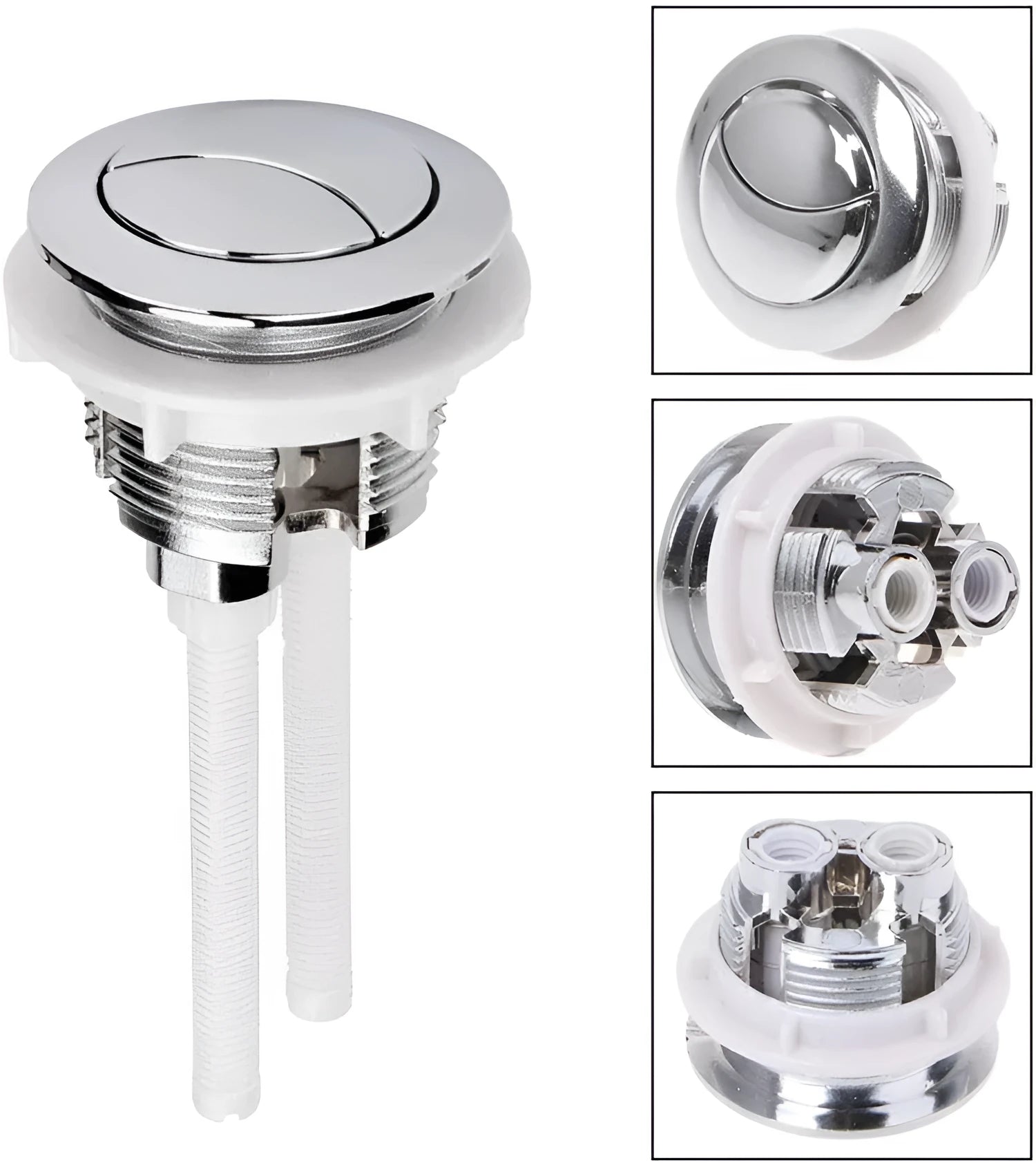 38mm round double button toilet flush valve replacement part made from ABS plastic
