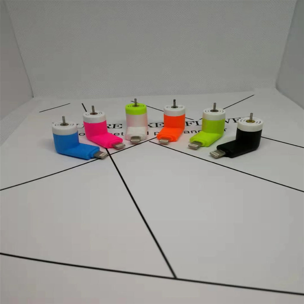 Portable mobile phone mini fan with plastic blades compatible with iPhone and Android devices