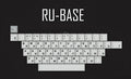 KPRepublic Japanese Root font black PBT dye sublimation keycap set for mechanical keyboards
