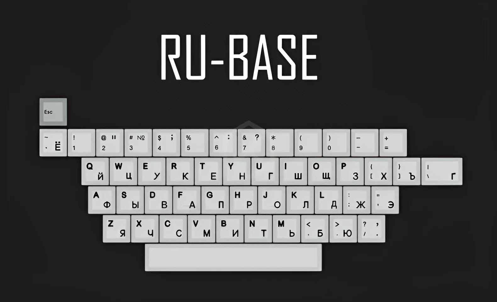 KPRepublic Japanese Root font black PBT dye sublimation keycap set for mechanical keyboards