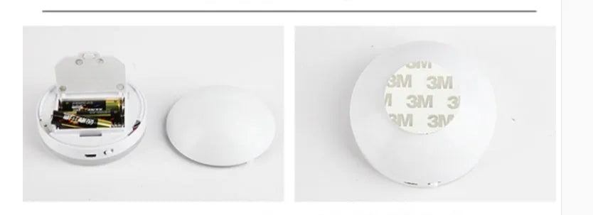 Wireless body sensing LED lights for automatic nighttime illumination in home cabinets and hallways