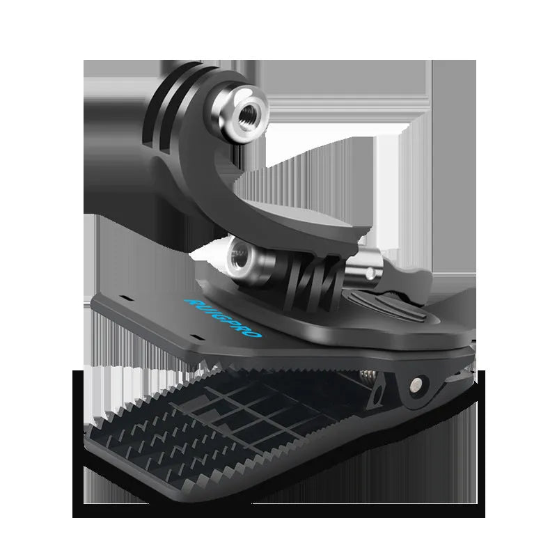 360-degree rotation backpack clip for Gopro, Xiaomi Yi, and Sjcam cameras with aluminium alloy construction