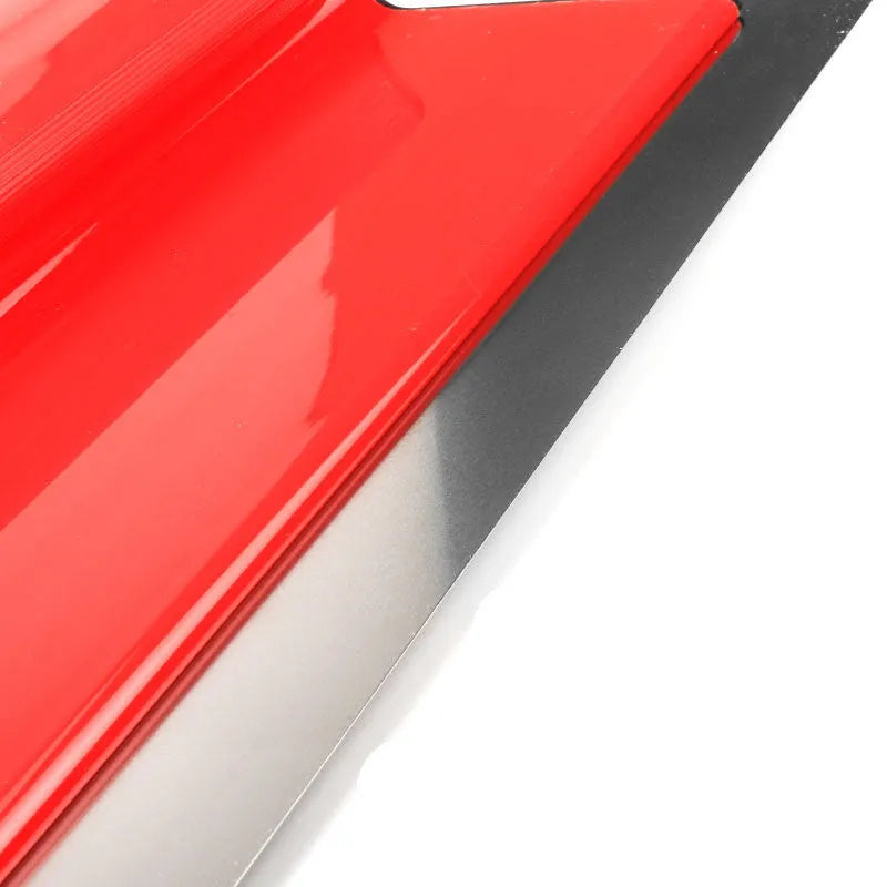 Red 40cm leveling scraper with 0.2mm blade for wall preparation