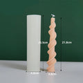 Handmade silicone screw wax mould for creating spiral lace pattern candles in assorted colours