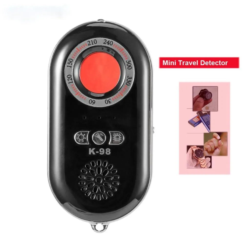 Wireless signal detector measuring 85mm with vibration alarm for anti-theft camera monitoring