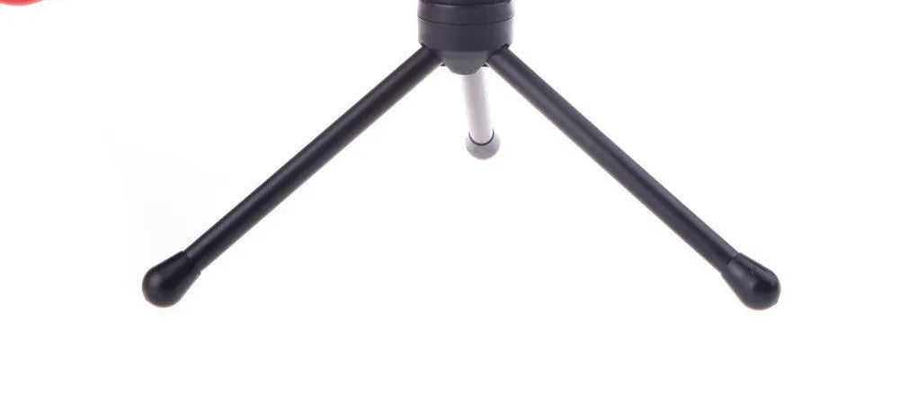 Black wired PC microphone with a holder clip and a long 1.85-metre cable connected to a mini-phone plug.