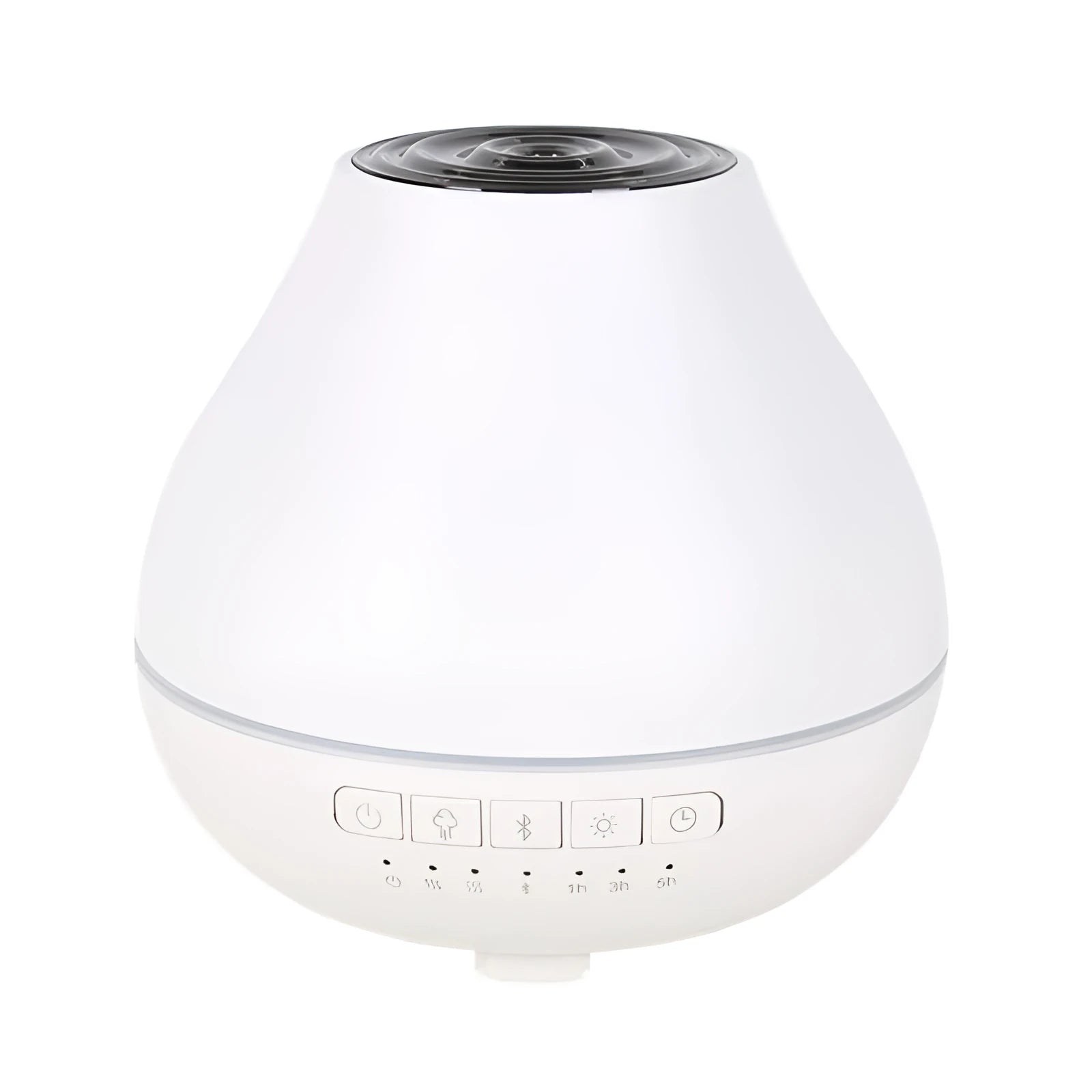 White round Bluetooth humidifier aroma diffuser with essential oil function and music playback capability
