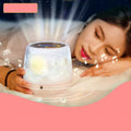 Pruixin rotating LED projector night light showing star patterns on a bedroom wall