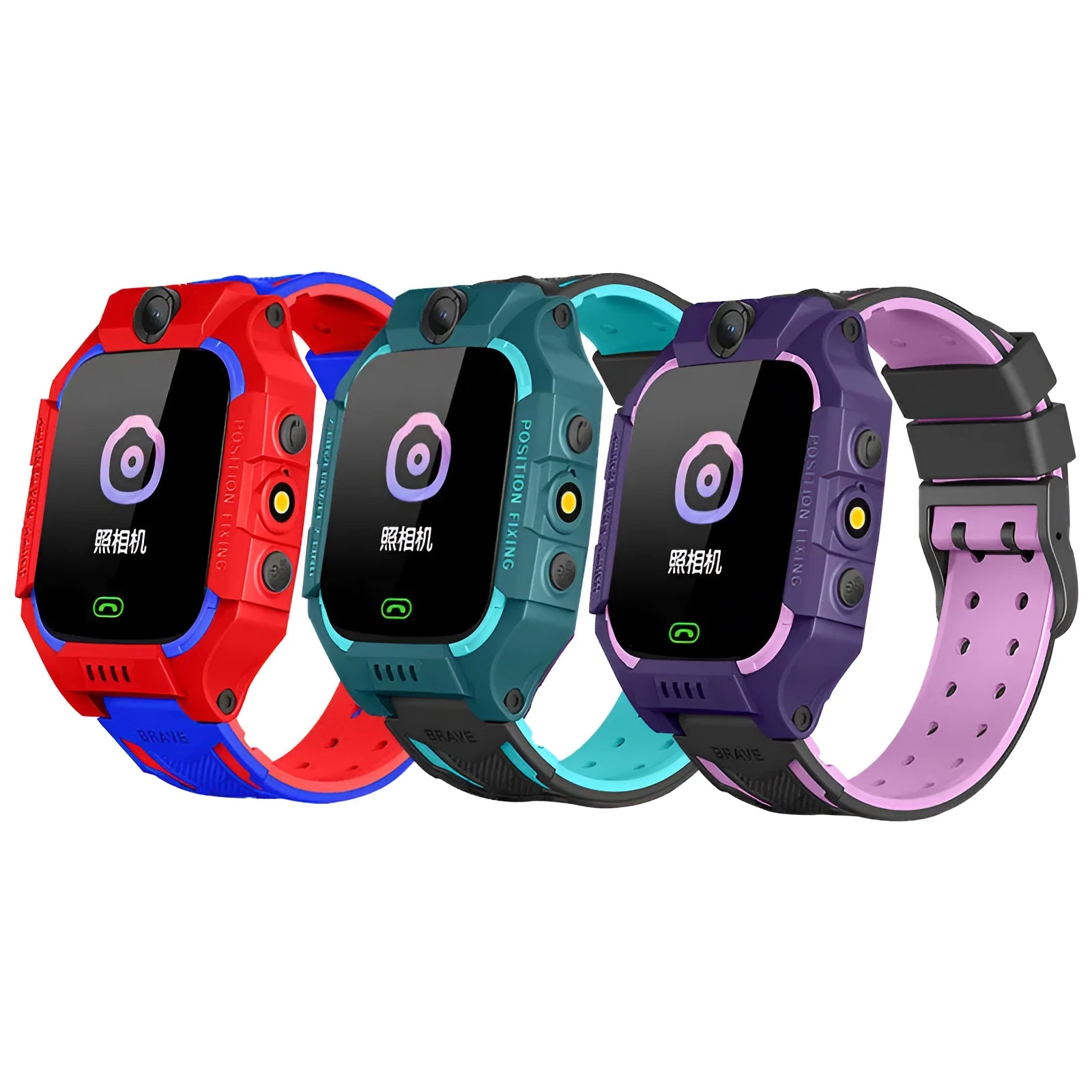 Z6 Q19 children's smart watch with 1.44 inch touch screen in green, purple or red colours