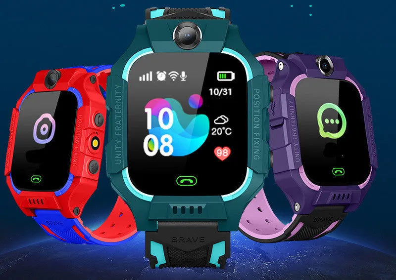 Z6 Q19 children's smart watch with 1.44 inch touch screen in green, purple or red colours