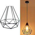 Black iron Nordic retro hanging chandelier for living room ceiling