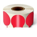 Roll of round colour-coded paper stickers for marking and labelling, 500 sheets per roll.