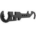 Black combination wrench for AR15 and M4 rifle maintenance made from 40Cr steel