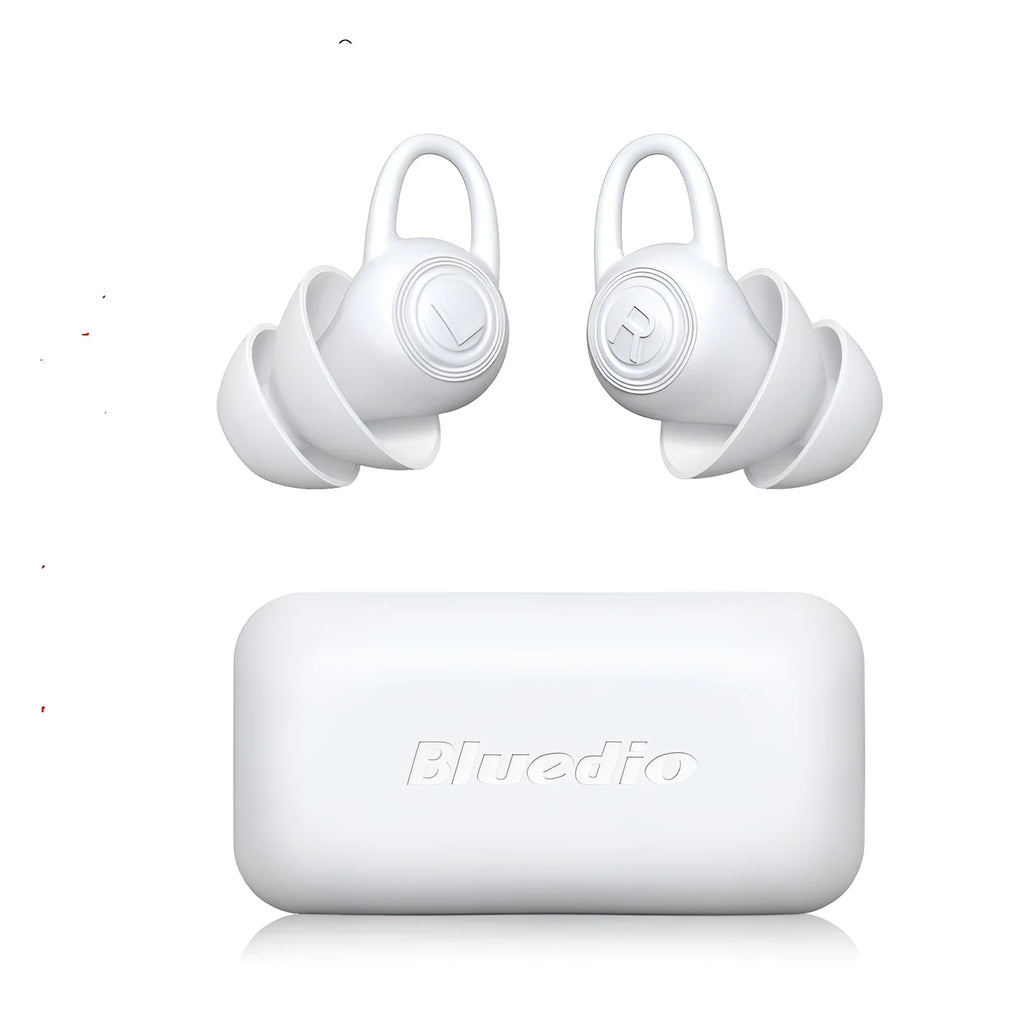 White soft silicone earplugs for noise reduction, individually packaged