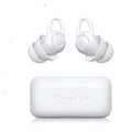 White soft silicone earplugs for noise reduction, individually packaged