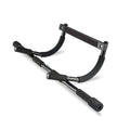 Black steel pull-up bar for indoor home gym strength training