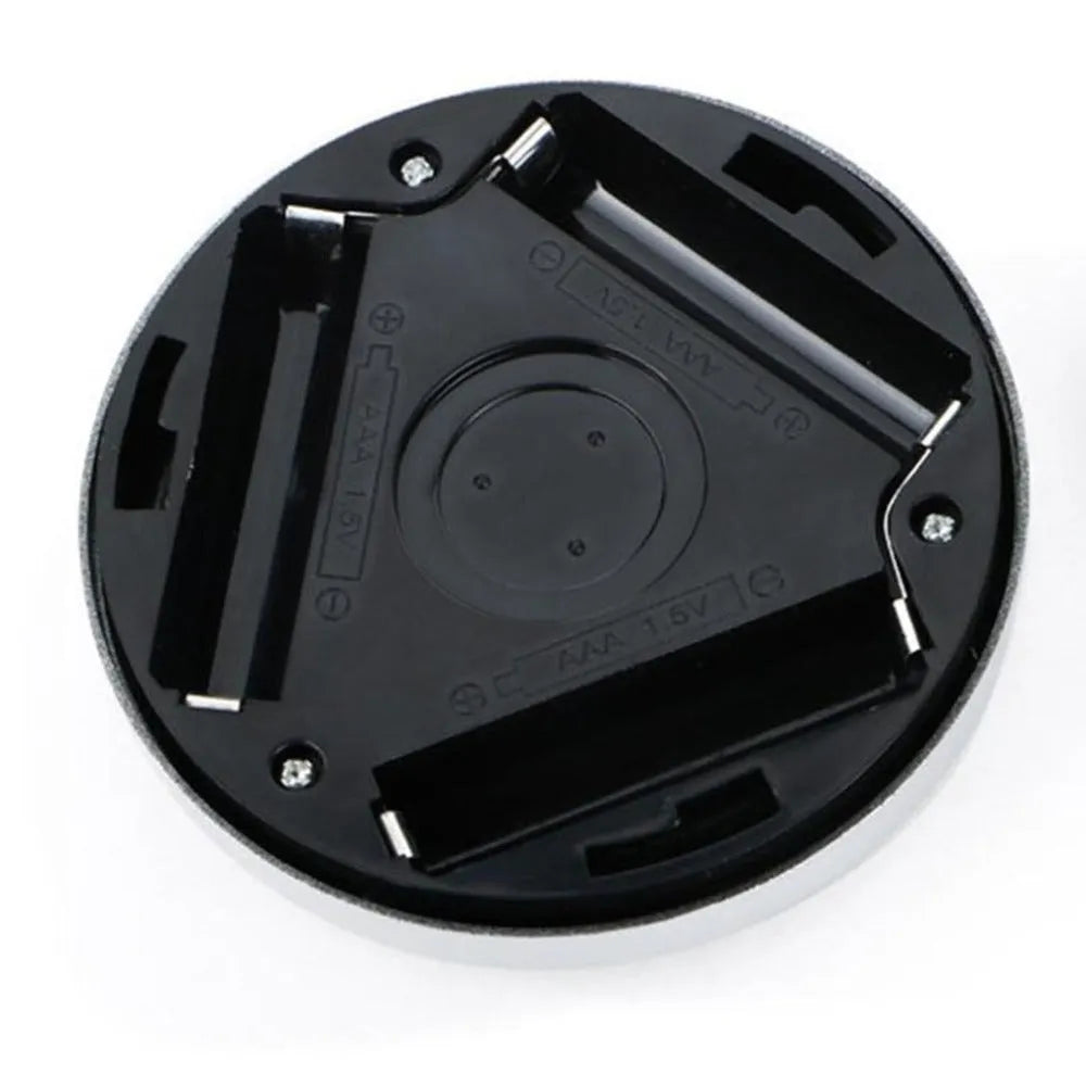 Silver square motion sensor night light with automatic activation for dark home areas