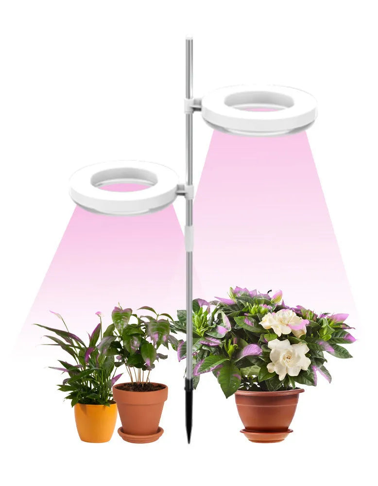 Compact desk plant growth lamp with full spectrum light showing 160mm length