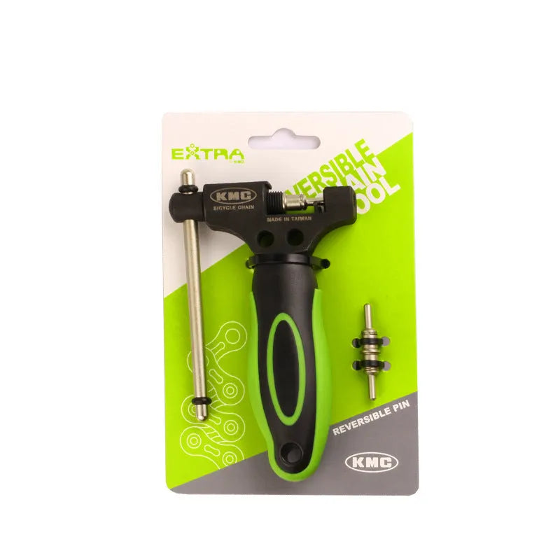 Green steel bicycle chain cutter with double shaft chaining device for 0 type bike chains