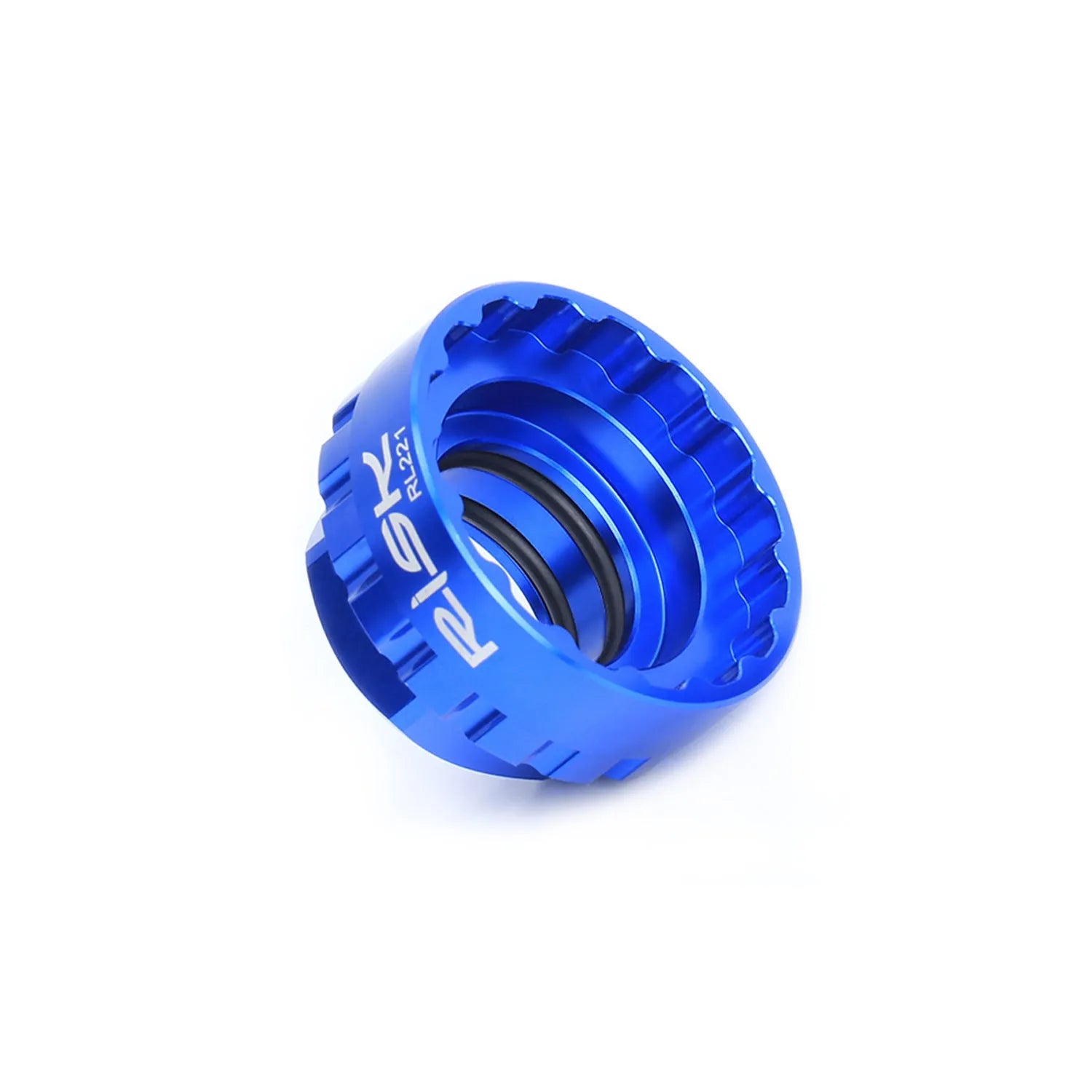 Blue aluminium alloy 12-speed direct mount disc removal wrench for bicycle maintenance