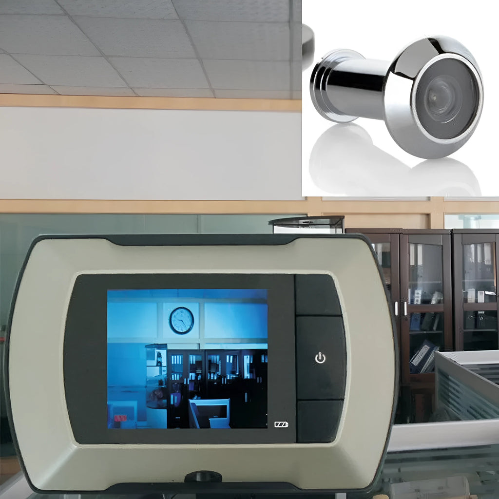 LCD wireless door peephole monitor with indoor display unit and outdoor camera for home security