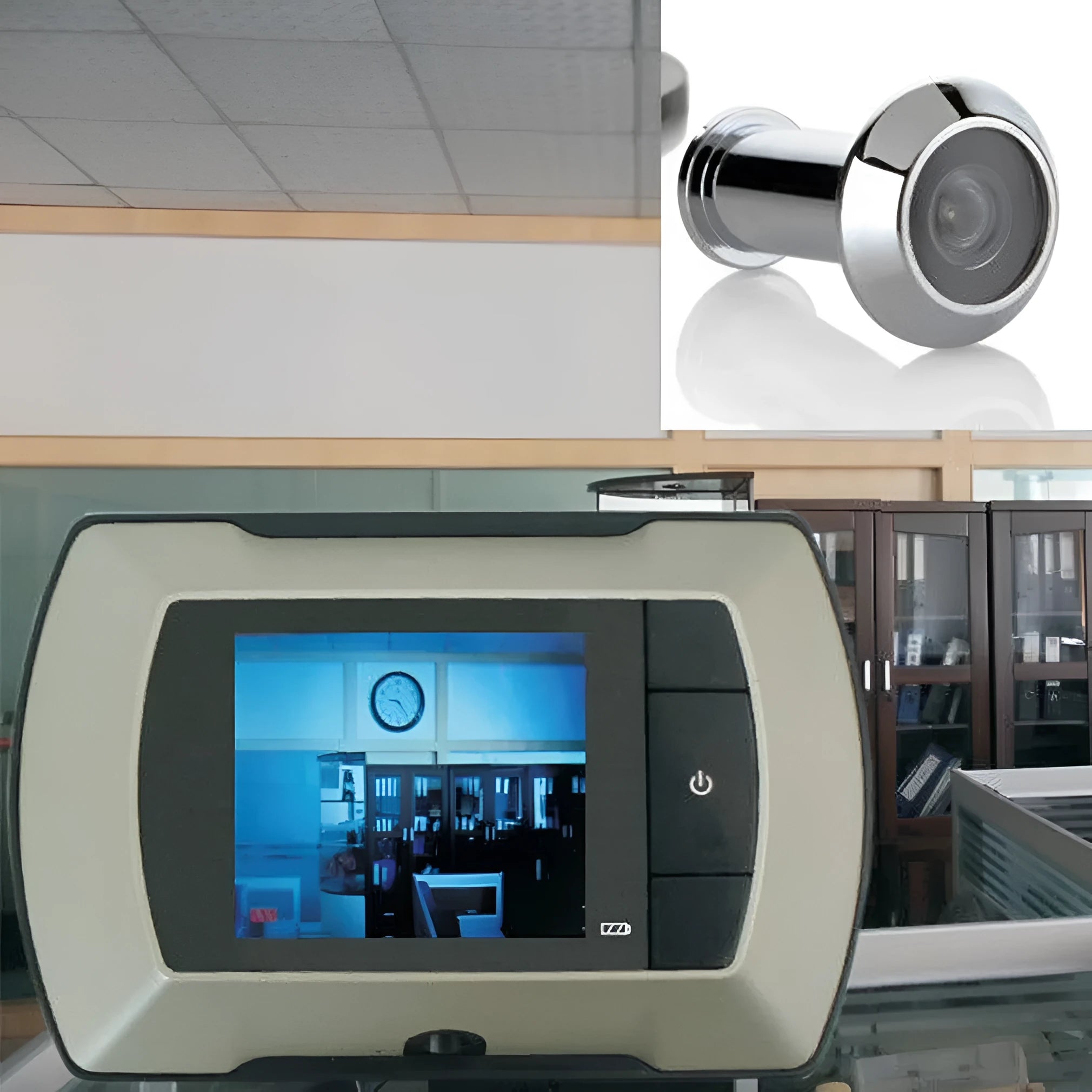 LCD wireless door peephole monitor with indoor display unit and outdoor camera for home security