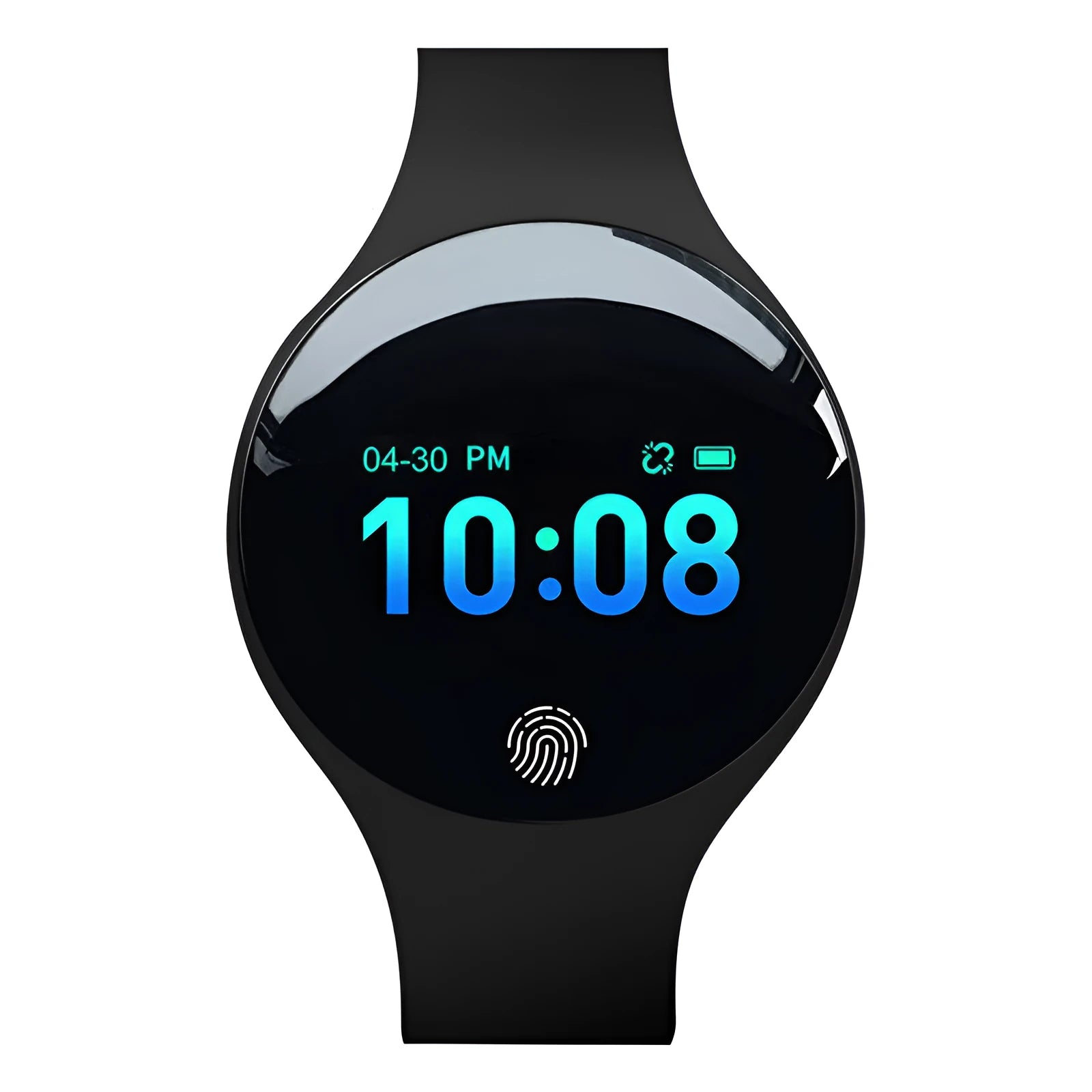 Smart watch with 0.66-inch screen showing Bluetooth connectivity and pedometer functions