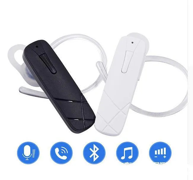 Black and white Bluetooth V4.1 wireless stereo earphones with earplug design