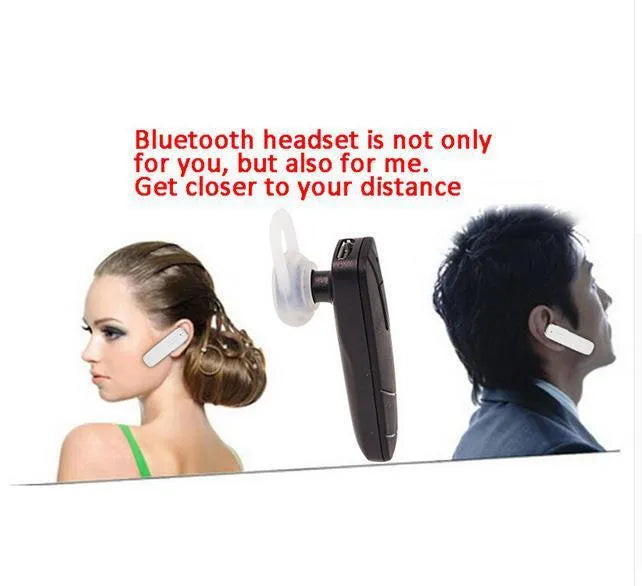 Black and white Bluetooth V4.1 wireless stereo earphones with earplug design