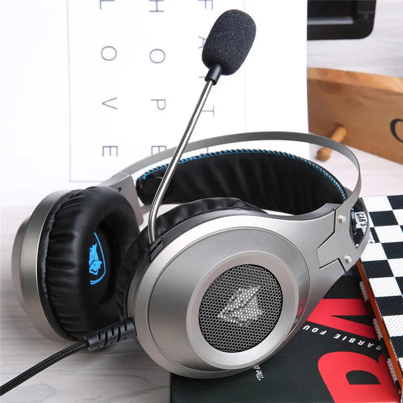 Black wired computer headset with USB plug and over-ear design for desktop and notebook PCs