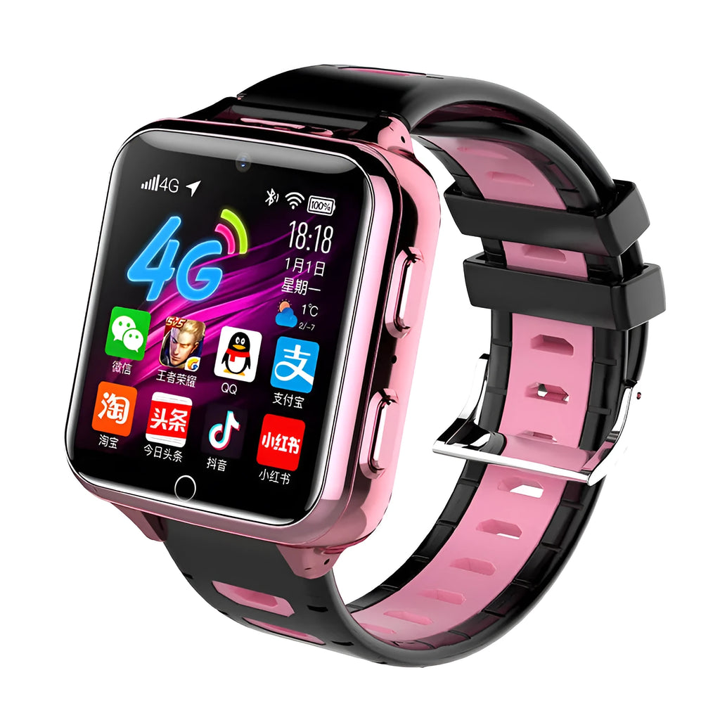 Children's smart sports watch with 1.54-inch IPS screen and silicone strap in three colour options