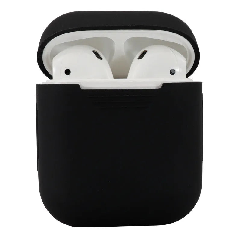 Silicone protective case cover for Apple AirPods 2 wireless earbuds in multiple colour options