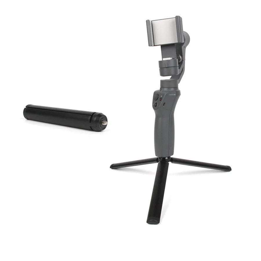 Black aluminium mobile phone tripod compatible with Apple iPhone devices