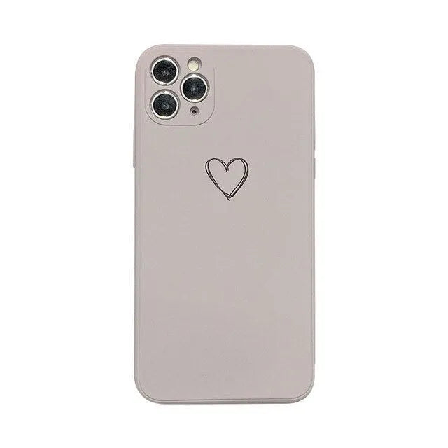 Silicone TPU phone back cover case for Apple iPhone in solid black, green, grey, pink, purple, red or white colour.