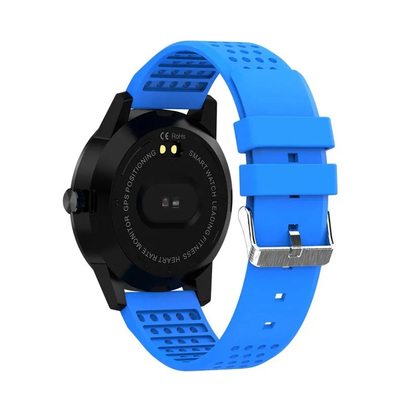 Black T2 smart bracelet with a colour screen displaying heart rate data on a wrist.