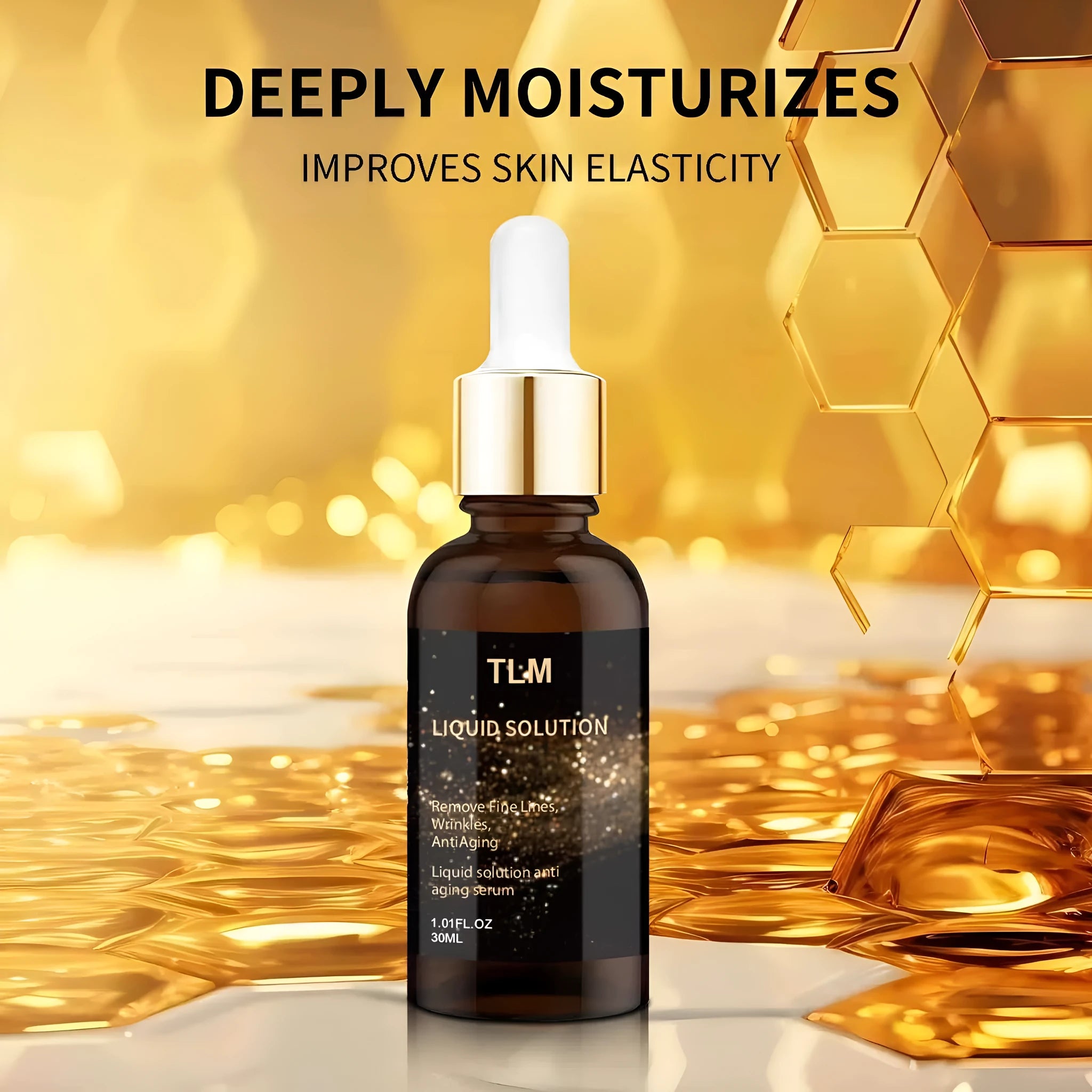 30ml facial moisturising liquid bottle with hyaluronic acid and glycerin
