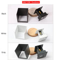 Black, grey, or white aluminium alloy indoor corridor wall lamp with 100mm cubic size.