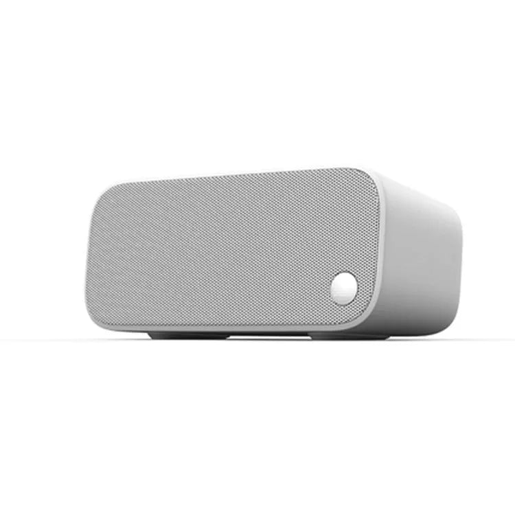 Artificial intelligence smart WiFi speaker in blue colour with bookshelf design and front-facing speakers