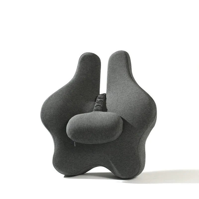 Memory foam lumbar support cushion 50x47x9cm in black dark grey light grey pink