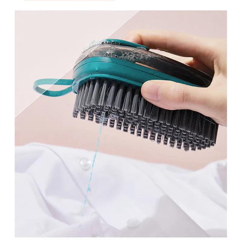 Automatic liquid cleaning brush with ergonomic ABS handle in multiple colour options