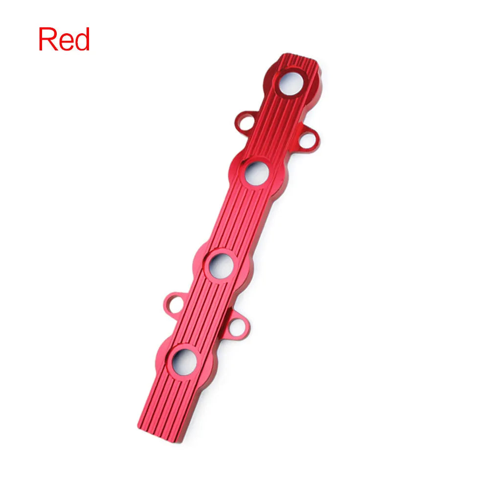 Aluminium alloy engine bonnet heat shield cover in blue, red, and silver colour options