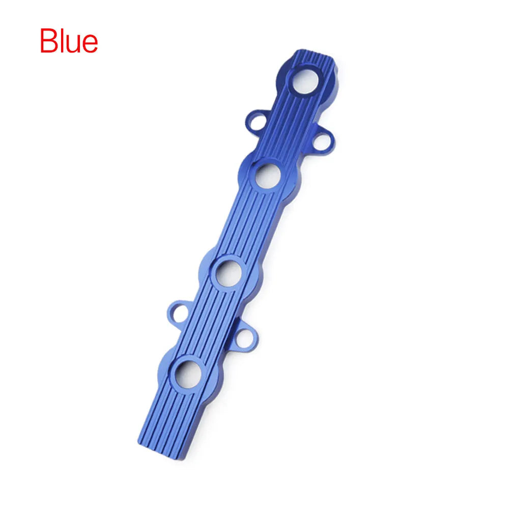 Aluminium alloy engine bonnet heat shield cover in blue, red, and silver colour options